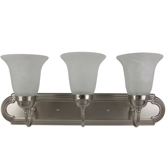 Sunlite 45405-SU Bath Fixture 3 Lamp Vanity Decorative Sconce Brushed