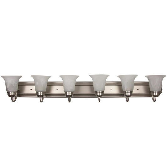 Sunlite 45445-SU Bath Fixture 6 Lamp Vanity Decorative Sconce Brushed