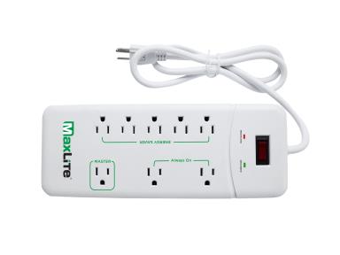 MaxLite APS-8/1350J Advanced Power Strip With 8 Receptacles And 1350 Joules Of Surge Protection