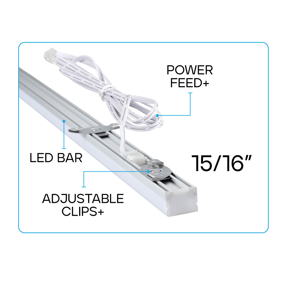 Luxrite LR42345 60W 96" Grid Smart Pro LED T-Bar Grid Light 15/16" Grid 5CCT Selectable Dimmable