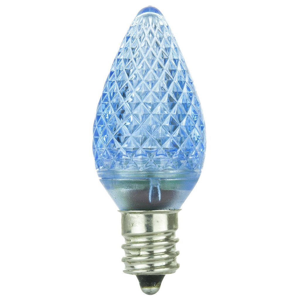 20 pack - Sunlite 80700-SU 0.4W C7 Blue LED Light Bulb