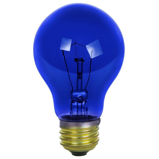 12 pack - Sunlite 17000-SU 25W A19 Blue Incandescent Light Bulb
