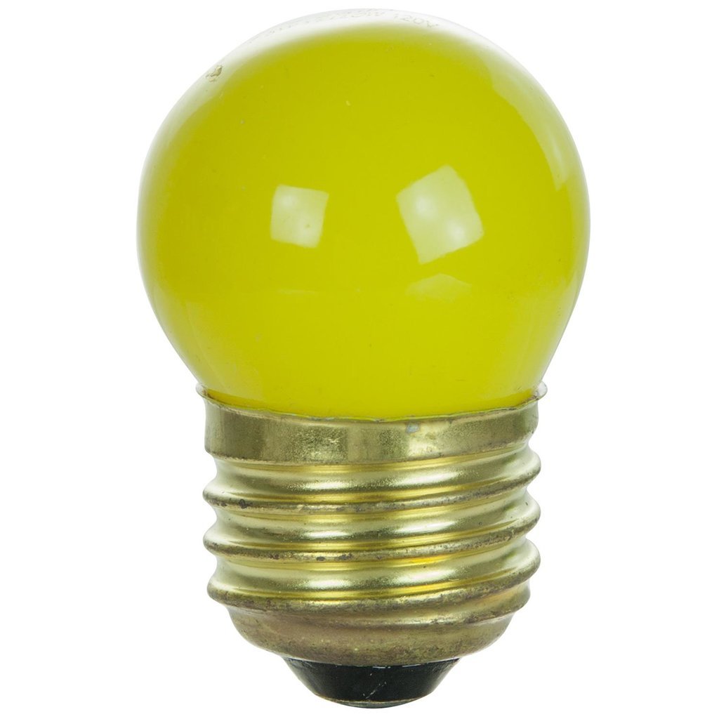 25 pack - Sunlite 01230-SU 7.5W S11 Yellow Incandescent Light Bulb