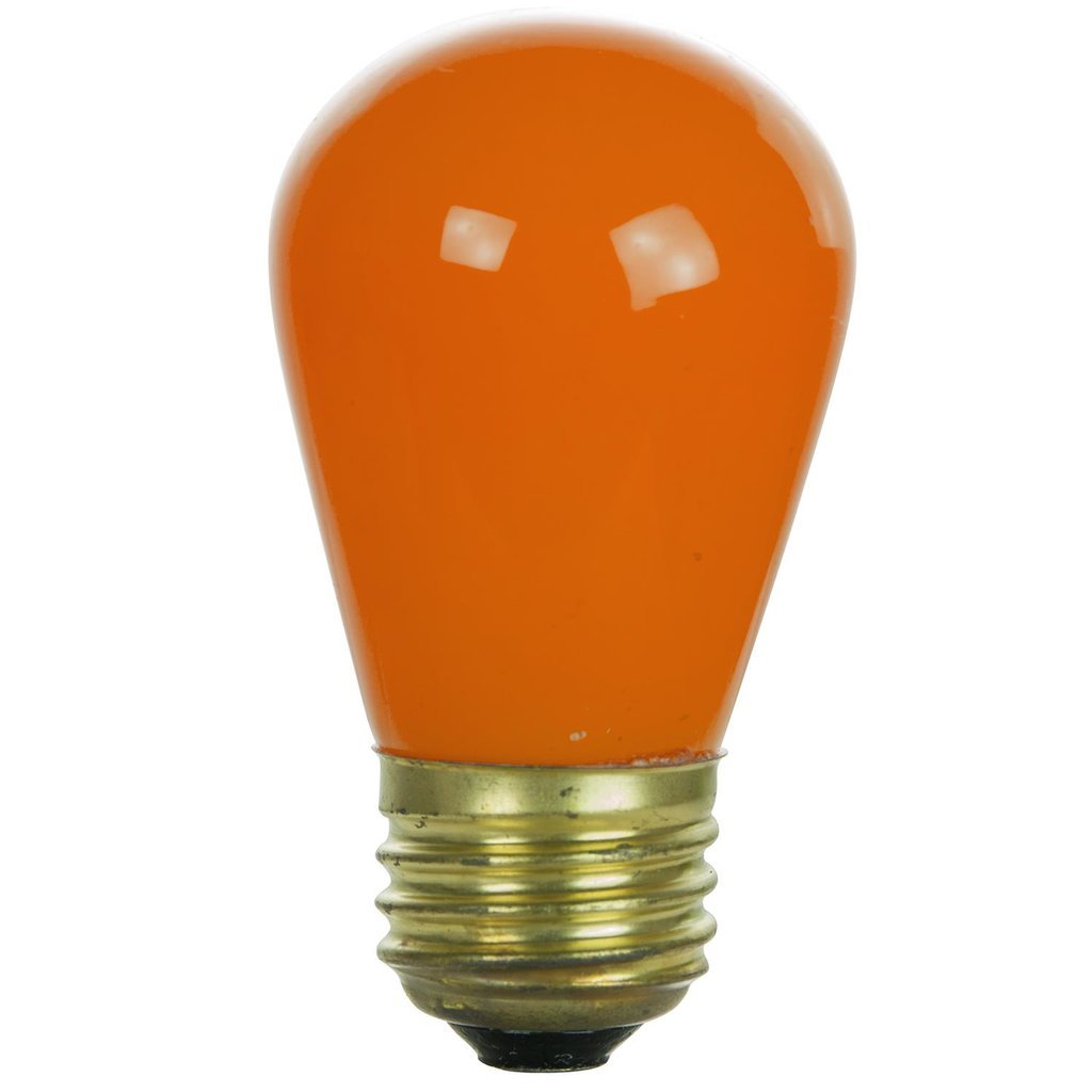 Sunlite 01200-SU 11W S14 Orange Incandescent Light Bulb