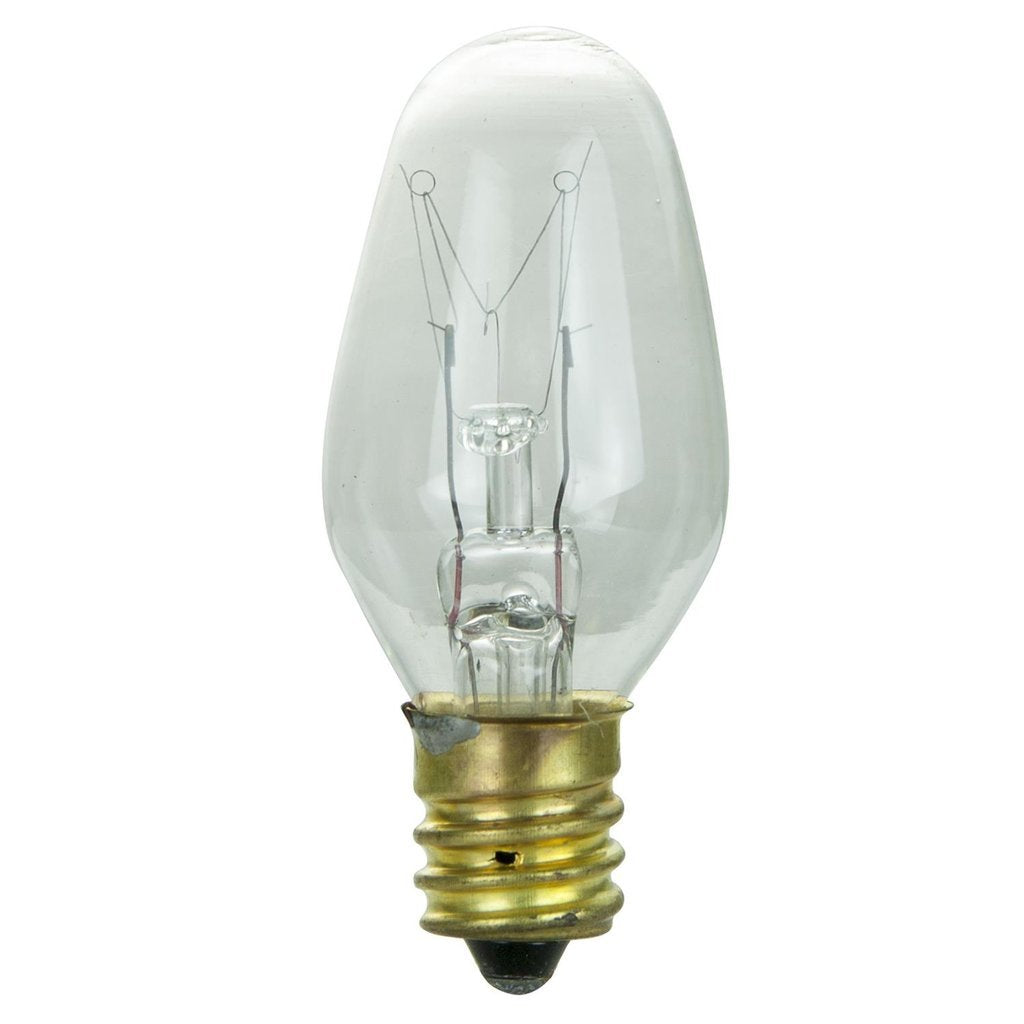 2 pack - Sunlite 01632-SU 4W C7 Warm White Incandescent Light Bulb
