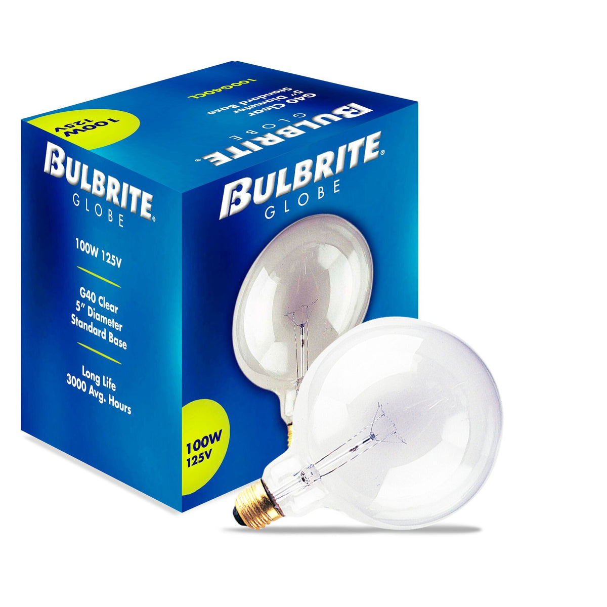 Bulbrite 351100 100W G40 Warm White Incandescent Light Bulb