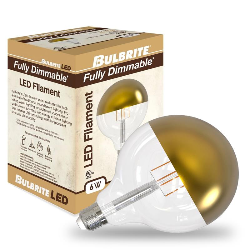 Bulbrite 776924 6W G40 Warm White LED Light Bulb