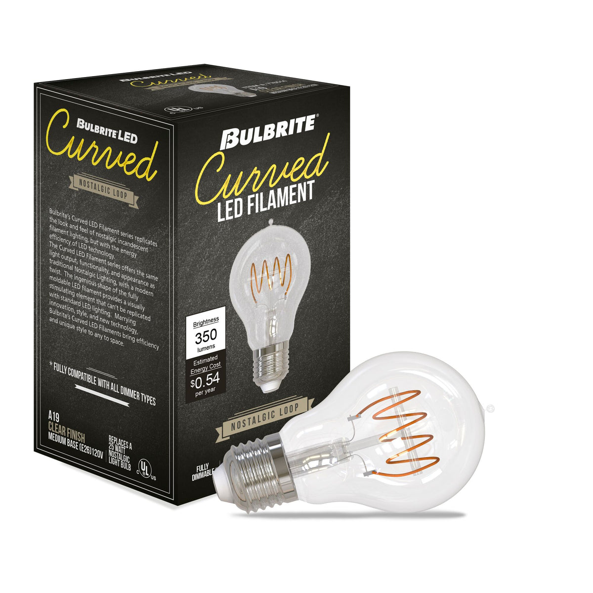 Bulbrite 776514 4.5W A19 Amber LED Light Bulb