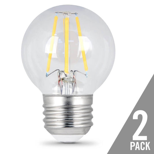 2 pack - Feit Electric BPGM60/927CA/FIL/2/RP 5.5W G16.5 LED Light Bulb