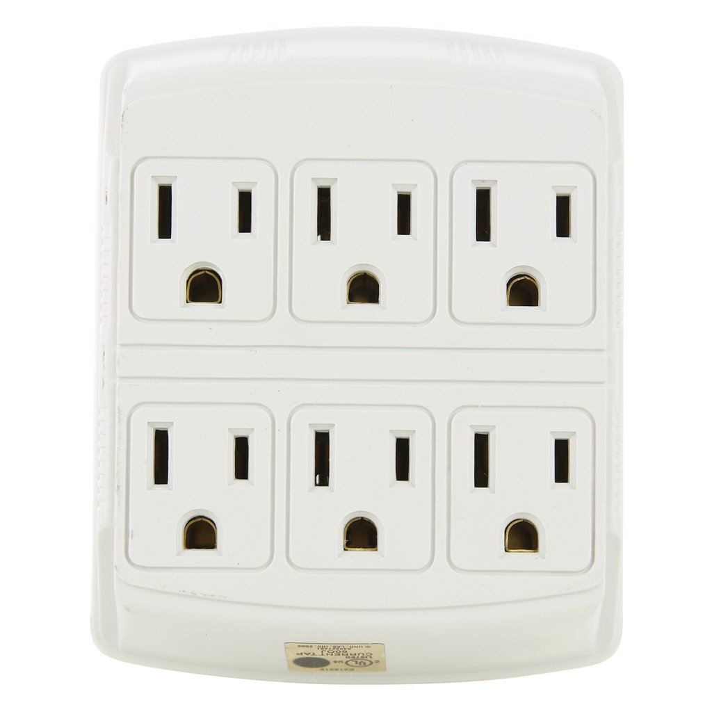 12 pack - Sunlite 04075-SU Outlet Adapter 6W E137 6 Outlet 15 Amp