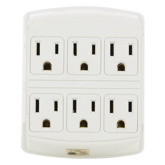 12 pack - Sunlite 04075-SU Outlet Adapter 6W E137 6 Outlet 15 Amp