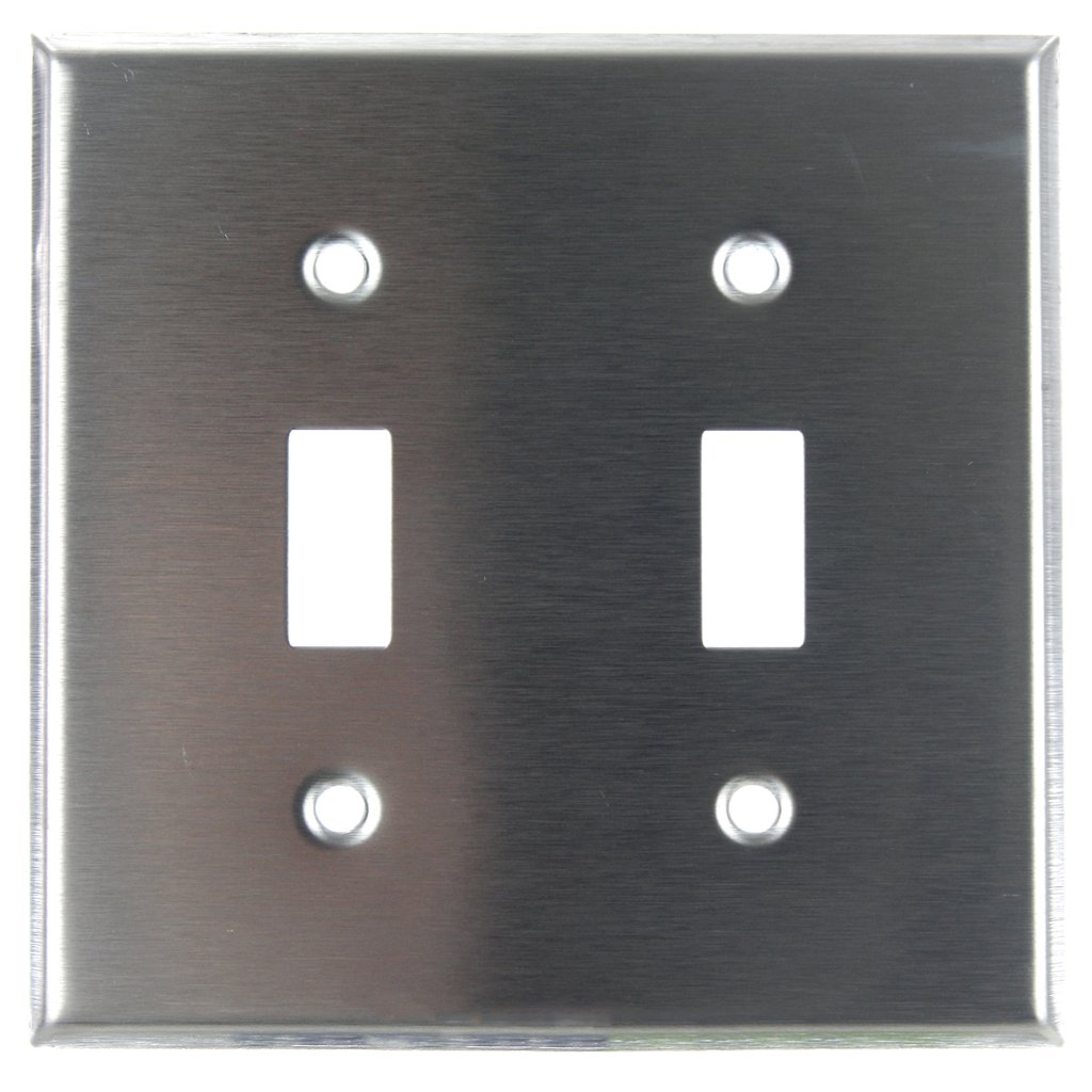 120 pack - Sunlite 50630-SU Wall Plate E102/S 2 Gang Toggle Switch