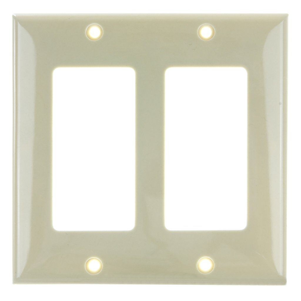 12 pack - Sunlite 50722-SU Wall Plate E302/I 2 Gang Decorative Switch