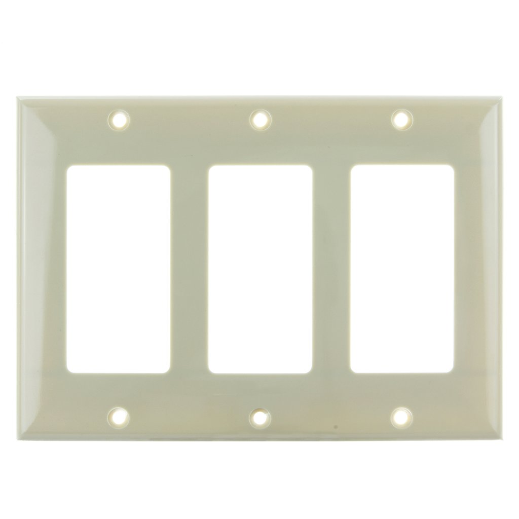 12 pack - Sunlite 50737-SU Wall Plate E303/I 3 Gang Decorative Switch