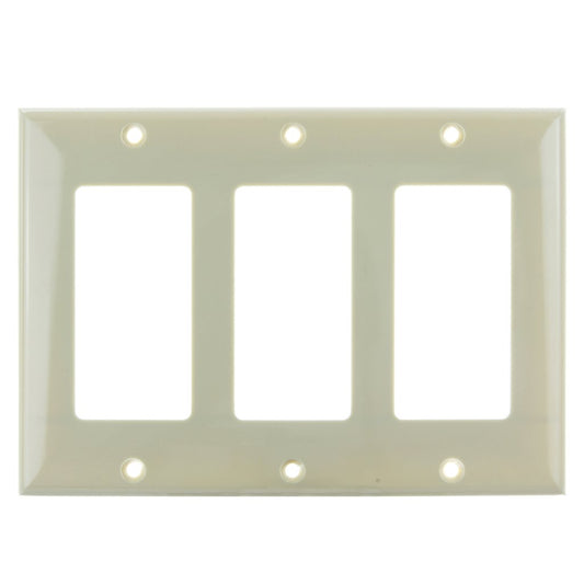 12 pack - Sunlite 50737-SU Wall Plate E303/I 3 Gang Decorative Switch