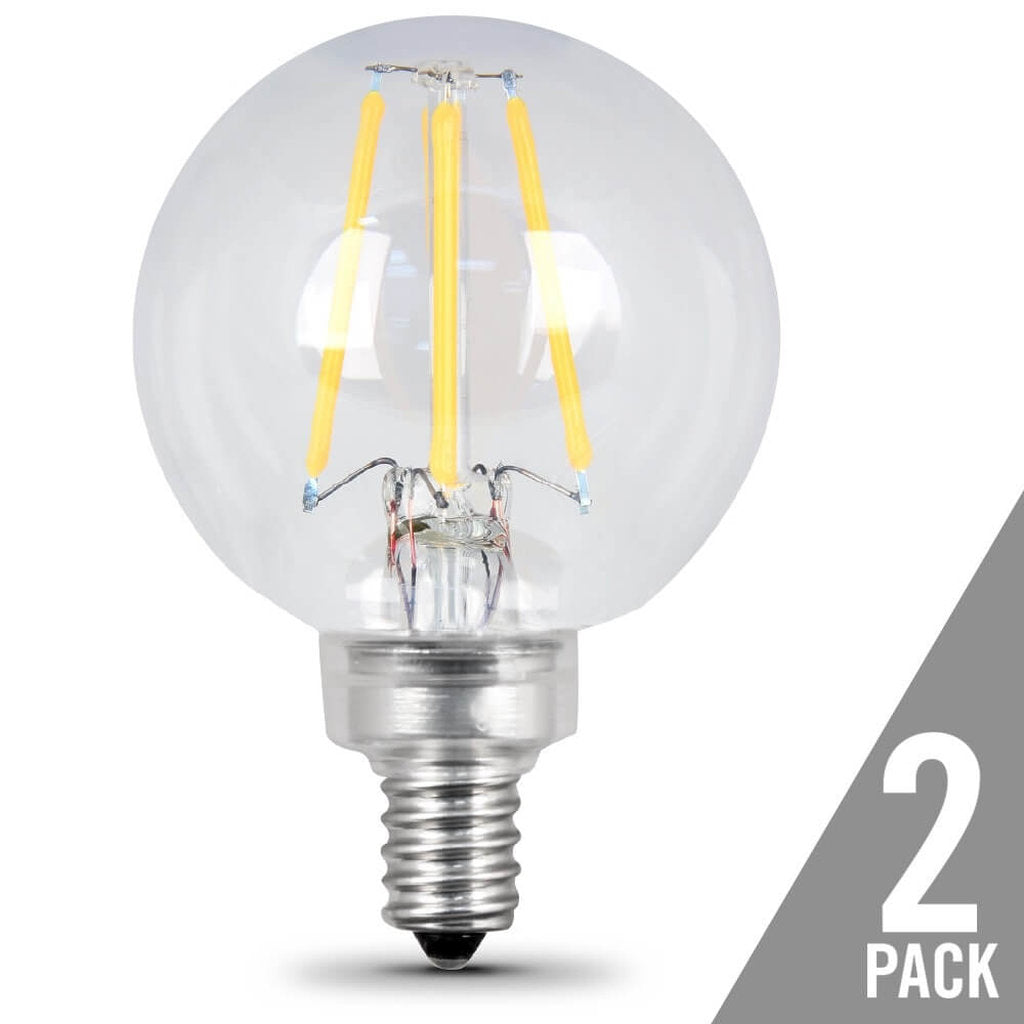 2 pack - Feit Electric BPG1640/827/LED/2 4.5W G16 LED Light Bulb