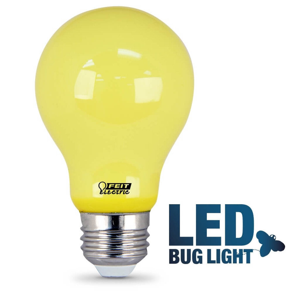 6 pack - Feit Electric A19/BUG/LED 5W A19 Yellow LED Light Bulb
