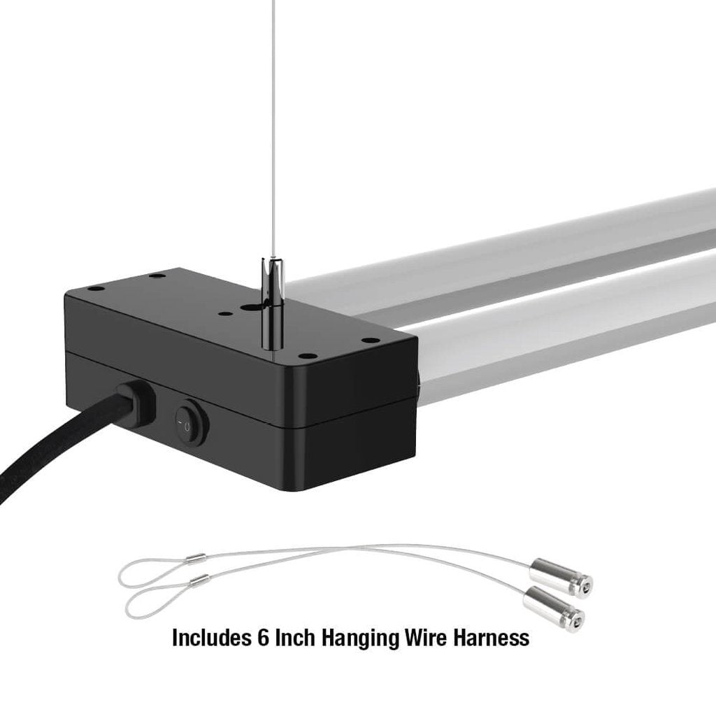 Feit Electric 73985 38W LED Utility Fixture 4' 2-Lamp Light W/Black