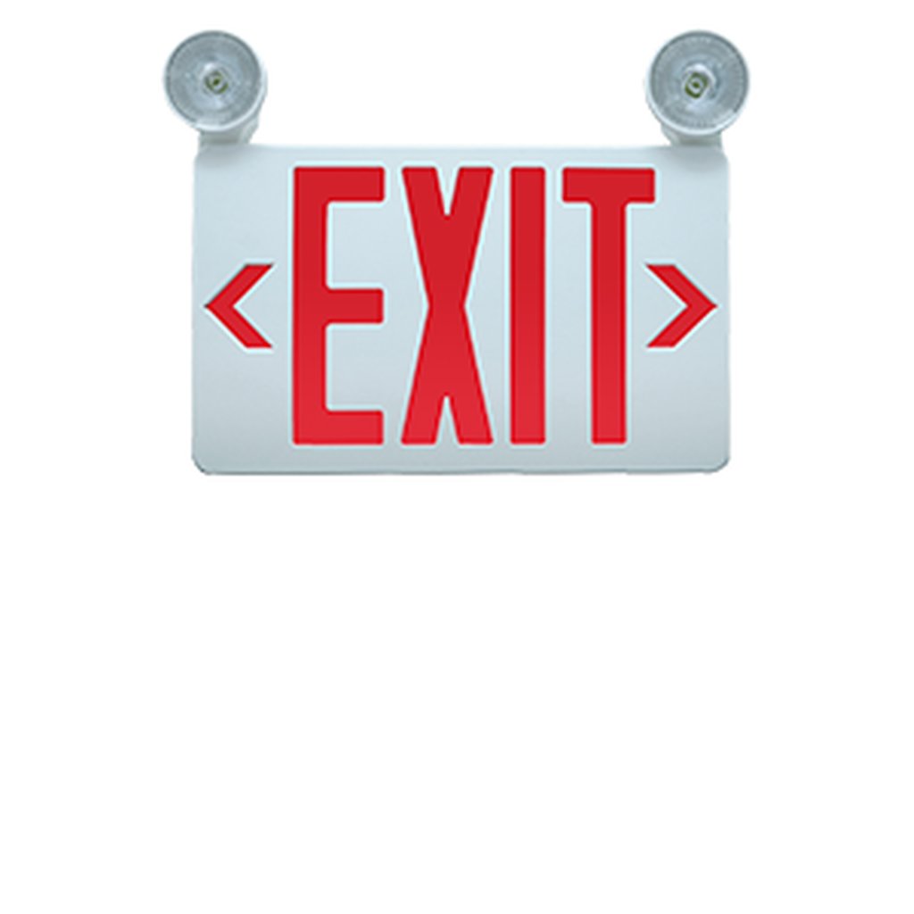 VLED-U-WH-EL90-R LED Exit Fixture Universal Compact Thermoplastic