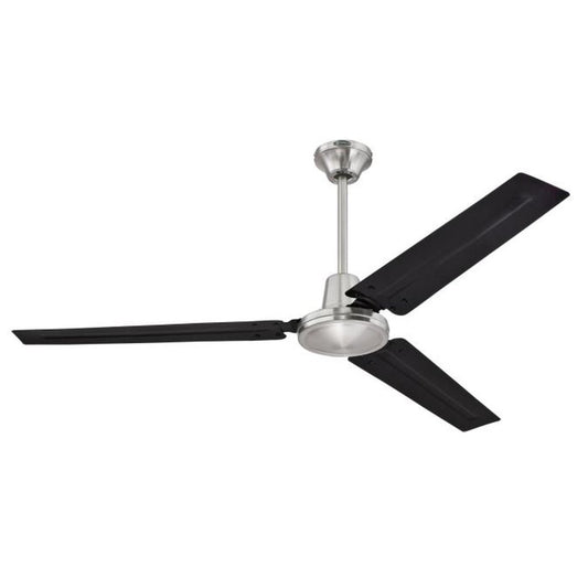 Westinghouse 7800348 Ceiling Fan Fixture 56" CF BN w 3 Metal Blk Blds