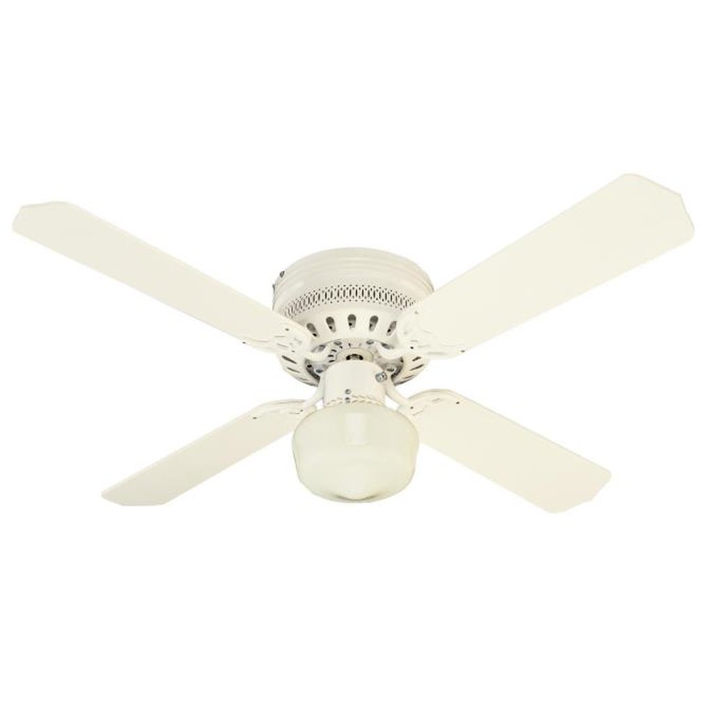 Westinghouse 7214400 60W 42" WH CF w/4 WH/Wshd Pine w/Opl Schhouse