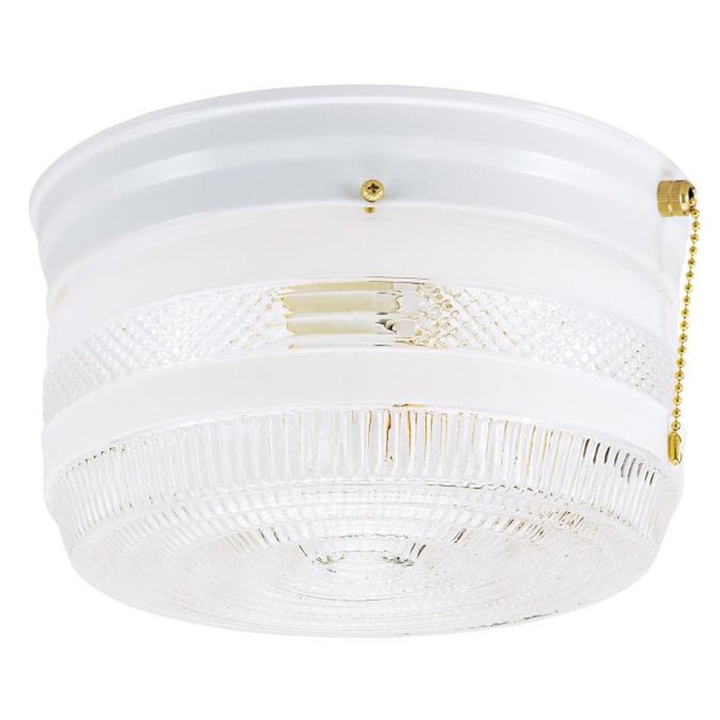 Westinghouse 6734548 Close-to-ceiling Fixture 2LT 8.75" FLUSH WH W/WH