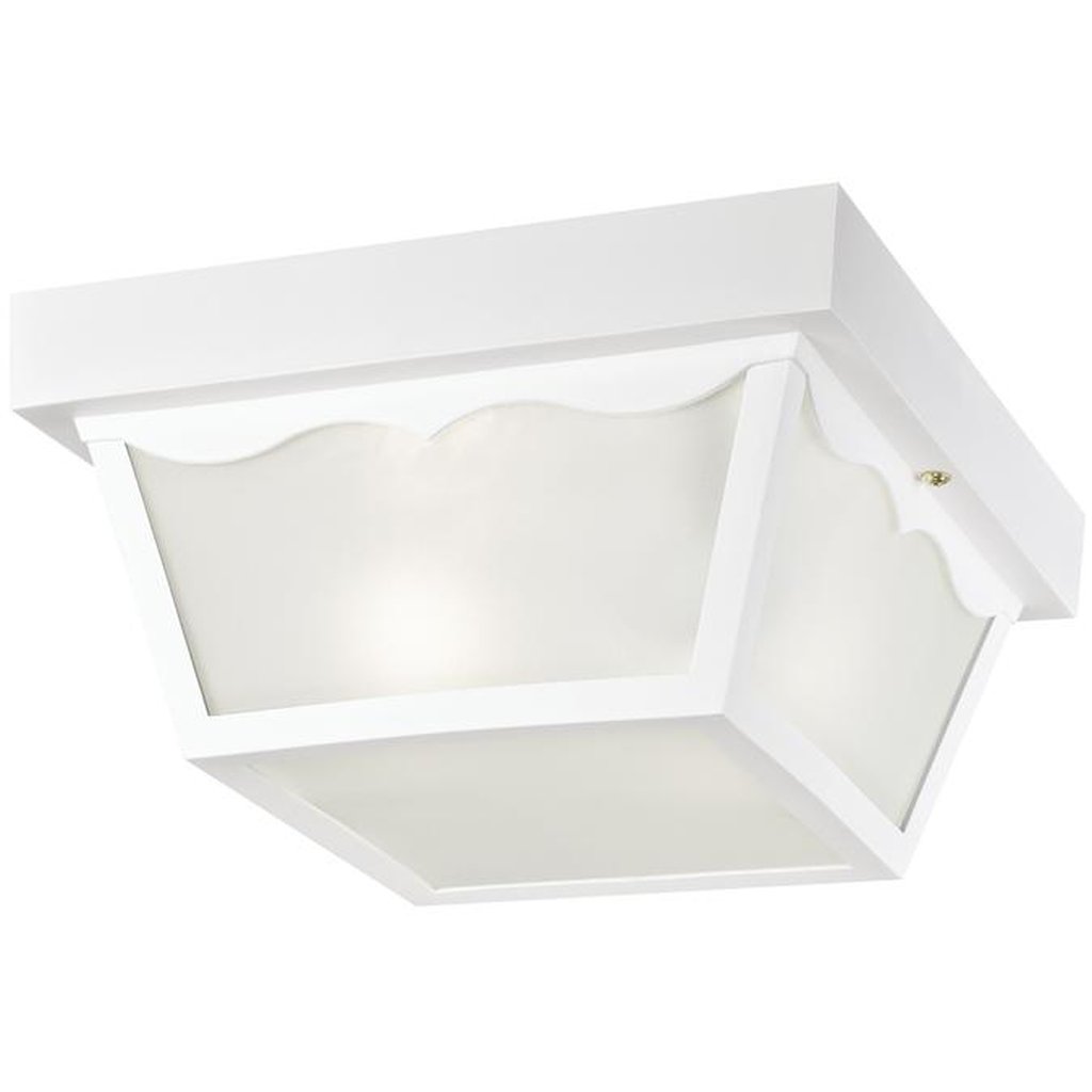 Westinghouse 6697600 Close-to-ceiling Fixture 2 LT WHT PORCH CLR TEXT