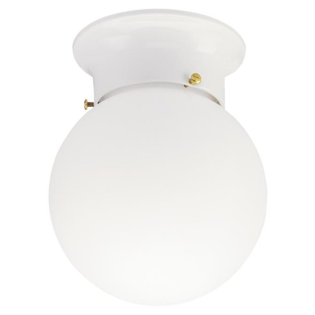 Westinghouse 6660791 Close-to-ceiling Fixture WEST 1LT WH GL GLB FIN