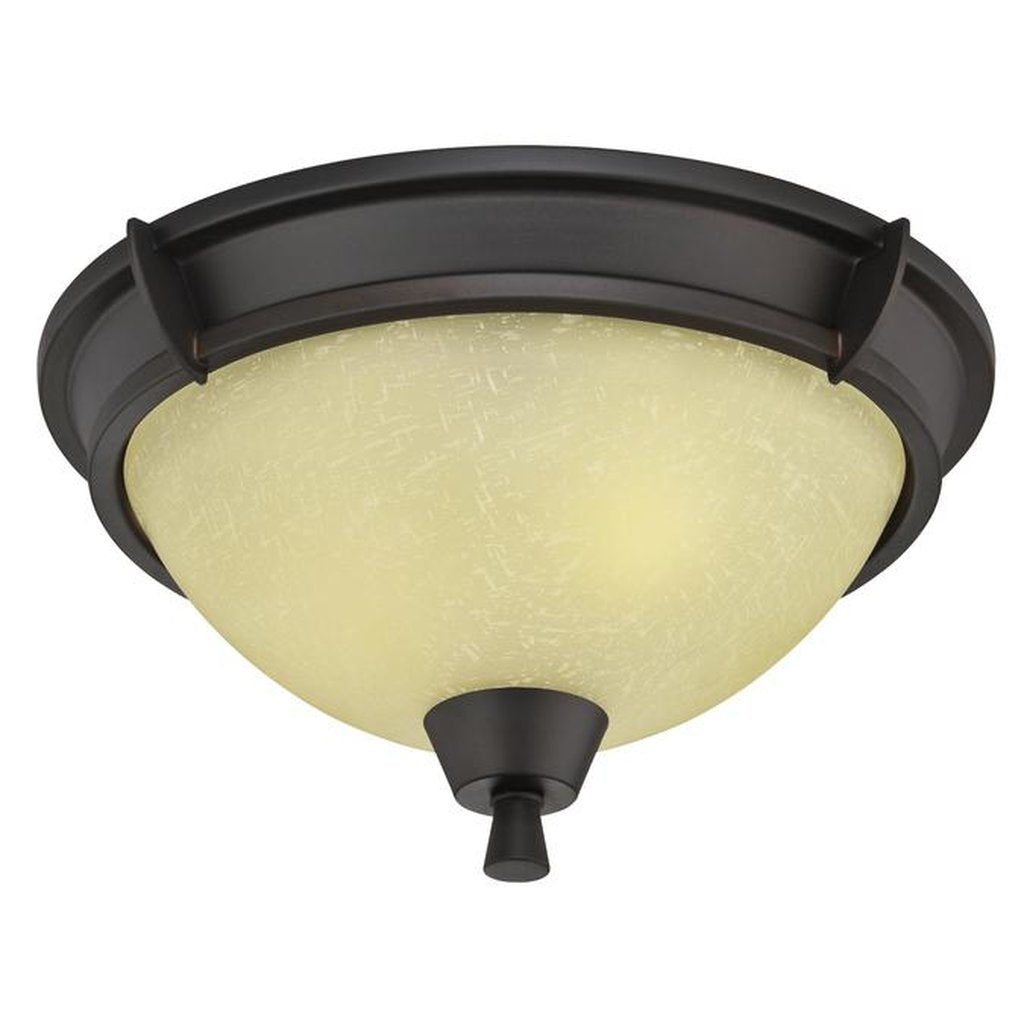 Westinghouse 6303000 Close-to-ceiling Fixture 2Lt Flush ORB w/Amber