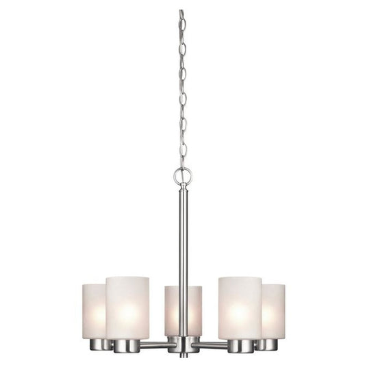 Westinghouse 6227448 Chandelier Fixture 5LT CHAND BN W/FRSTD SEED GLS