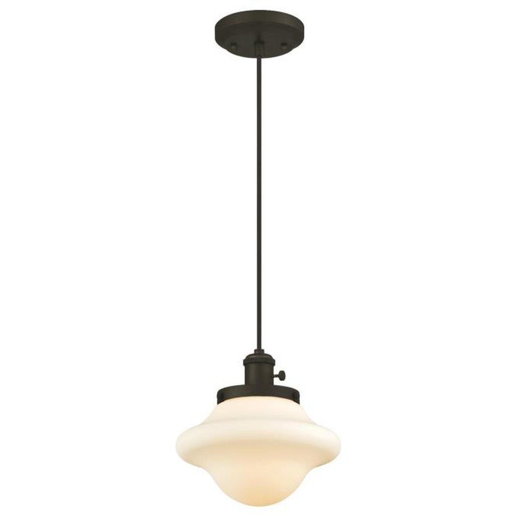 Westinghouse 63465 Pendant Fixture 1Lt MiniPend ORB w/Frstd WH Opal