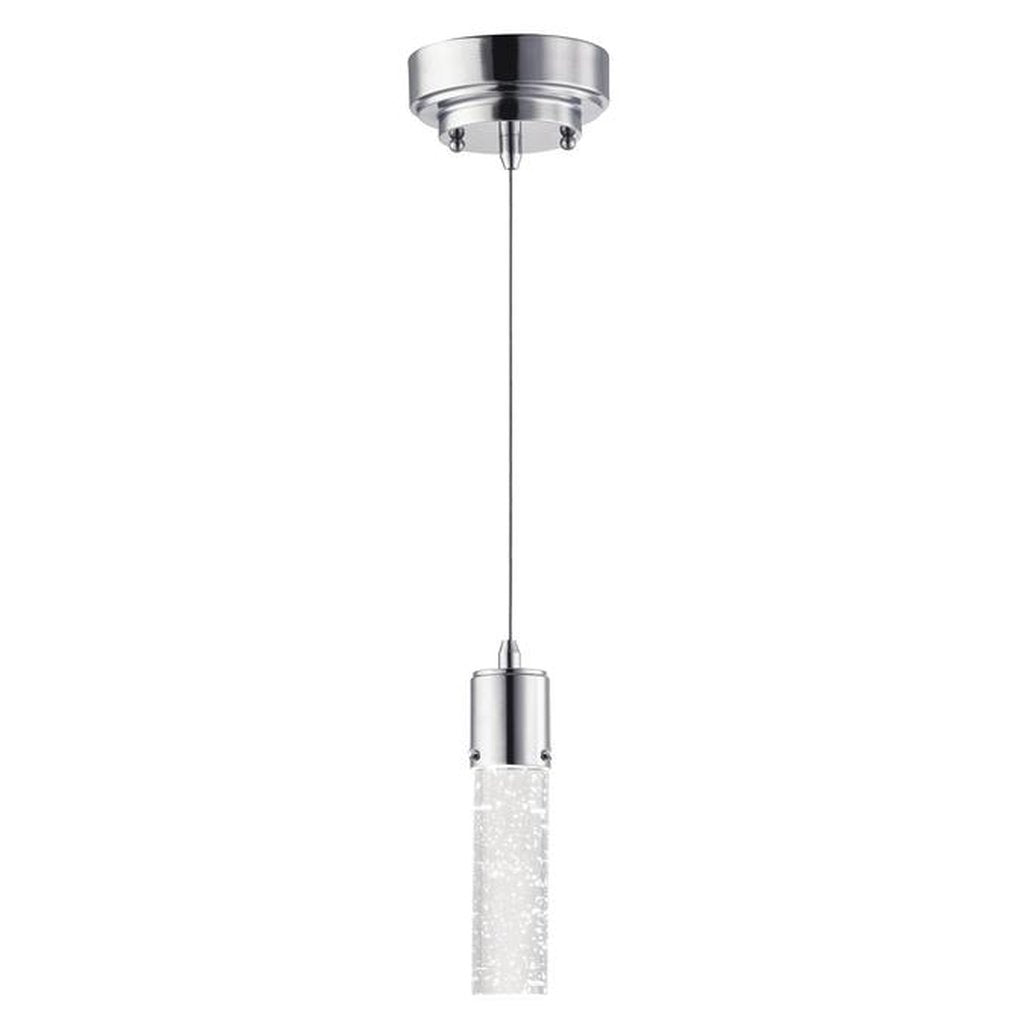 Westinghouse 6307991 Pendant Fixture 1Lt 8W Dim LED Pend Chrome w/Clr