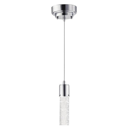 Westinghouse 6307991 Pendant Fixture 1Lt 8W Dim LED Pend Chrome w/Clr