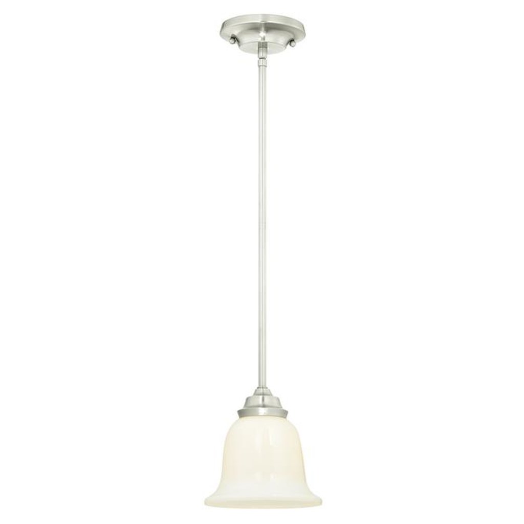 Westinghouse 6300791 Pendant Fixture 1Lt Pend BN w/White Opal Glass