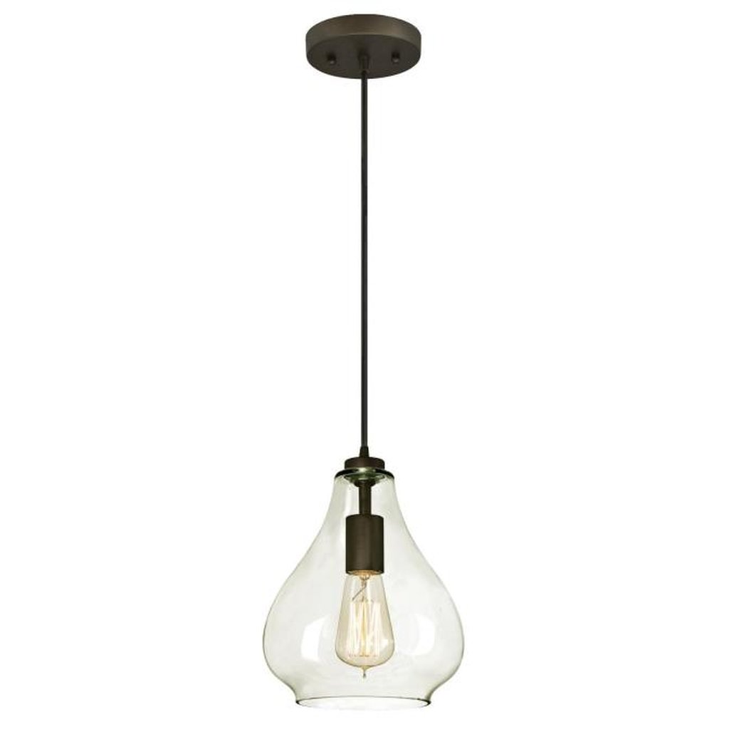 Westinghouse 6102691 Pendant Fixture 1Lt ORB with Clear Gls