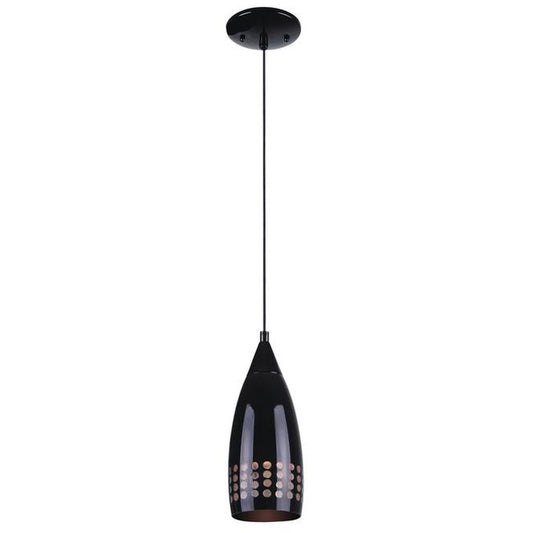 Westinghouse 6100991 Pendant Fixture 1Lt Mini Pend Blk wth Black Sh