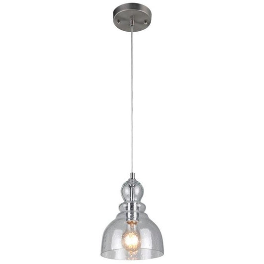 Westinghouse 6100791 Pendant Fixture 1Lt Mini Pend BN with Clear Gl