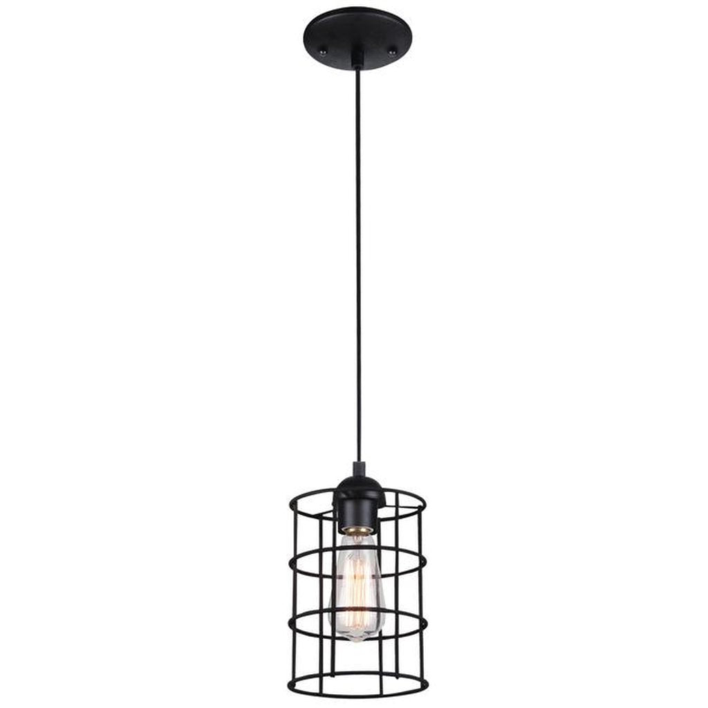 Westinghouse 6100691 Pendant Fixture 1Lt Mini Pend ORB with Cage Shade