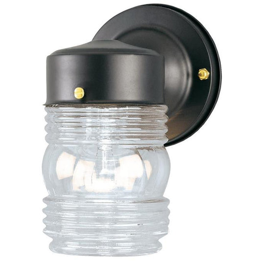 Westinghouse 6688591 Wall Pack Fixture WEST 1 LT MATTE BLK JELLY JAR