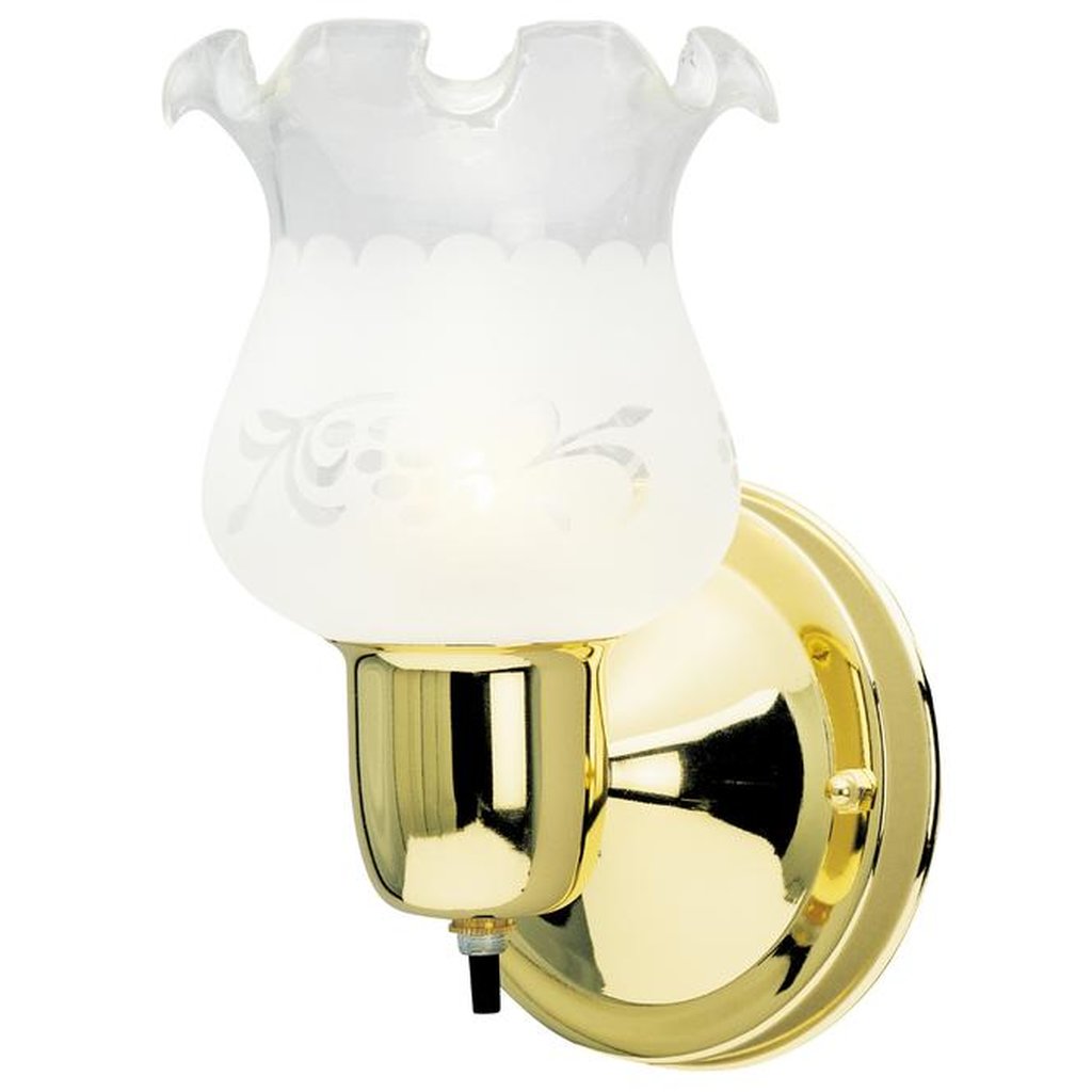 Westinghouse 6660191 Sconce Fixture WEST 1LT WL BRKT PB FRS GRAPE