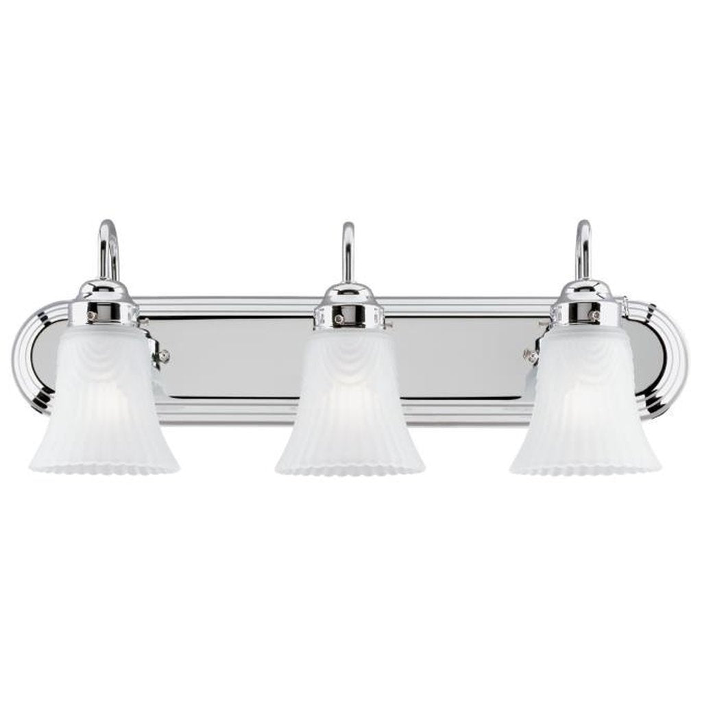 Westinghouse 6652291 Sconce Fixture 3LT CHRM RACEWY W/FRST GLS