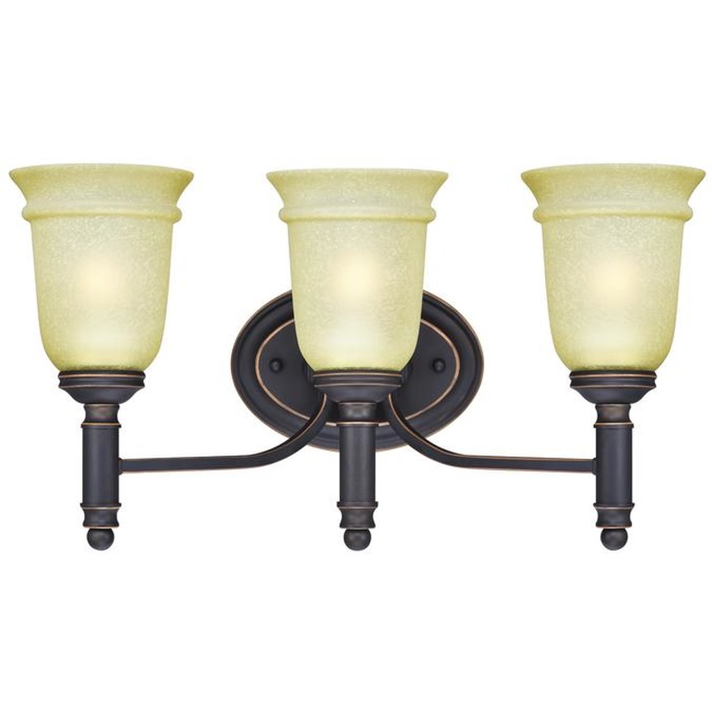 Westinghouse 6342891 Sconce Fixture 3Lt Wall ORB w/Highlights Mocha