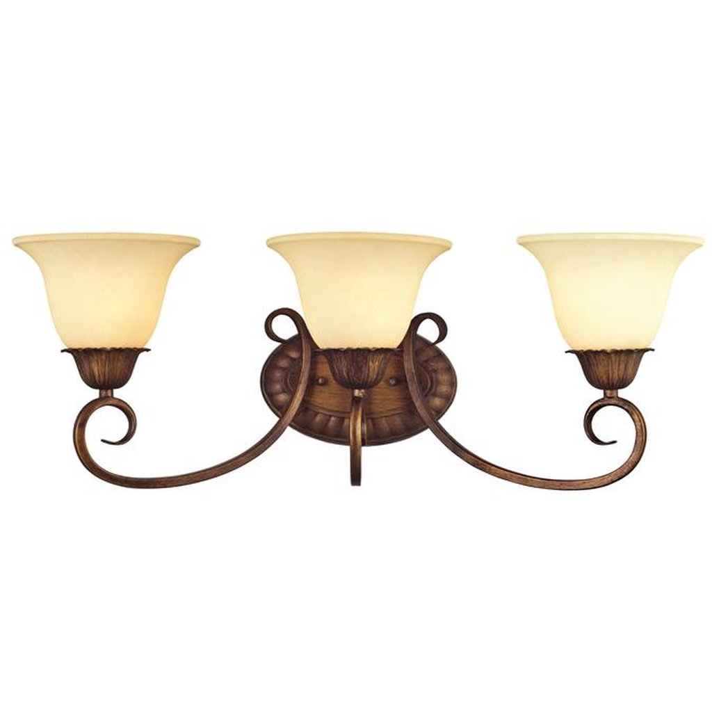 Westinghouse 6221300 Sconce Fixture 3Lt Wall Eby Gld Brt Scavo Gls