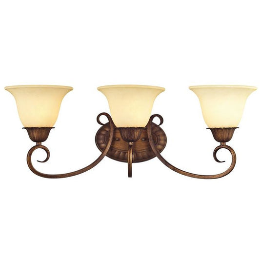 Westinghouse 6221300 Sconce Fixture 3Lt Wall Eby Gld Brt Scavo Gls
