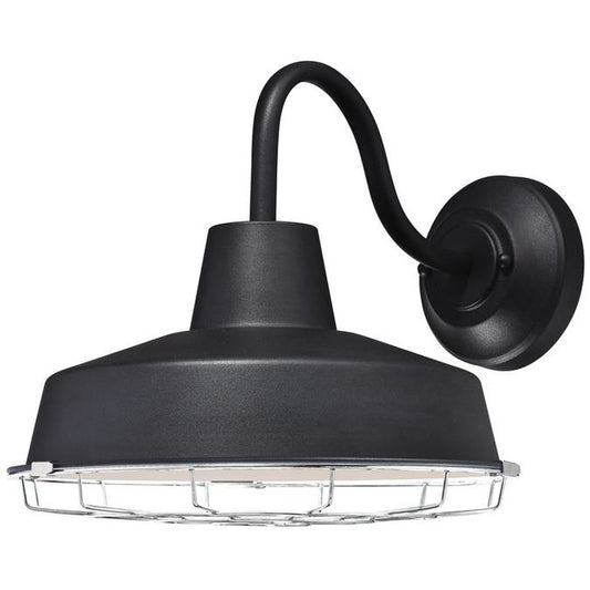 Westinghouse 6204791 Wall Pack Fixture LED Wall Text Blk w/Chr Net
