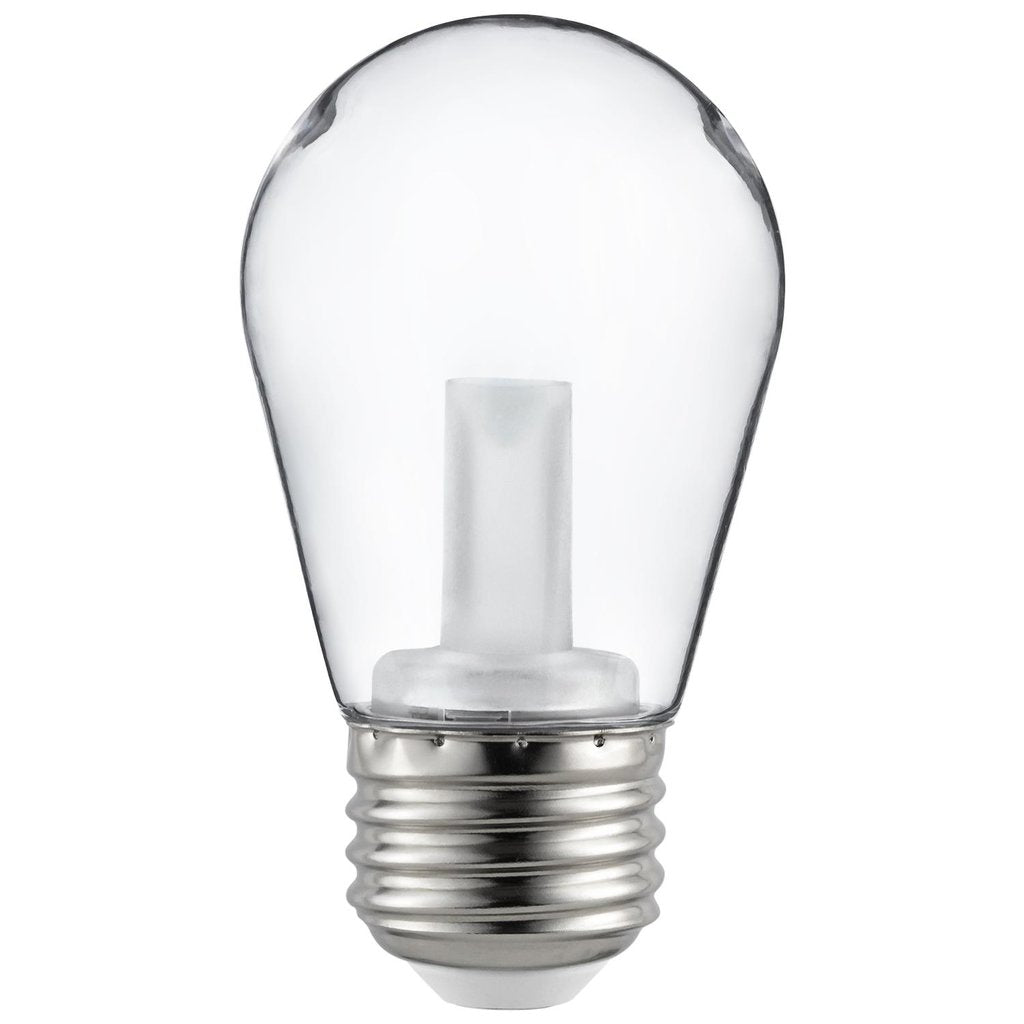 6 pack - Sunlite 81067-SU 1W S14 Warm White LED Light Bulb