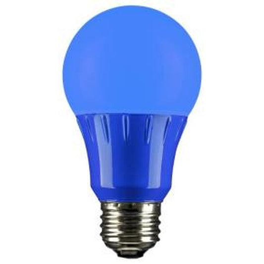 6 pack - Sunlite 80145-SU 3W A19 Blue LED Light Bulb