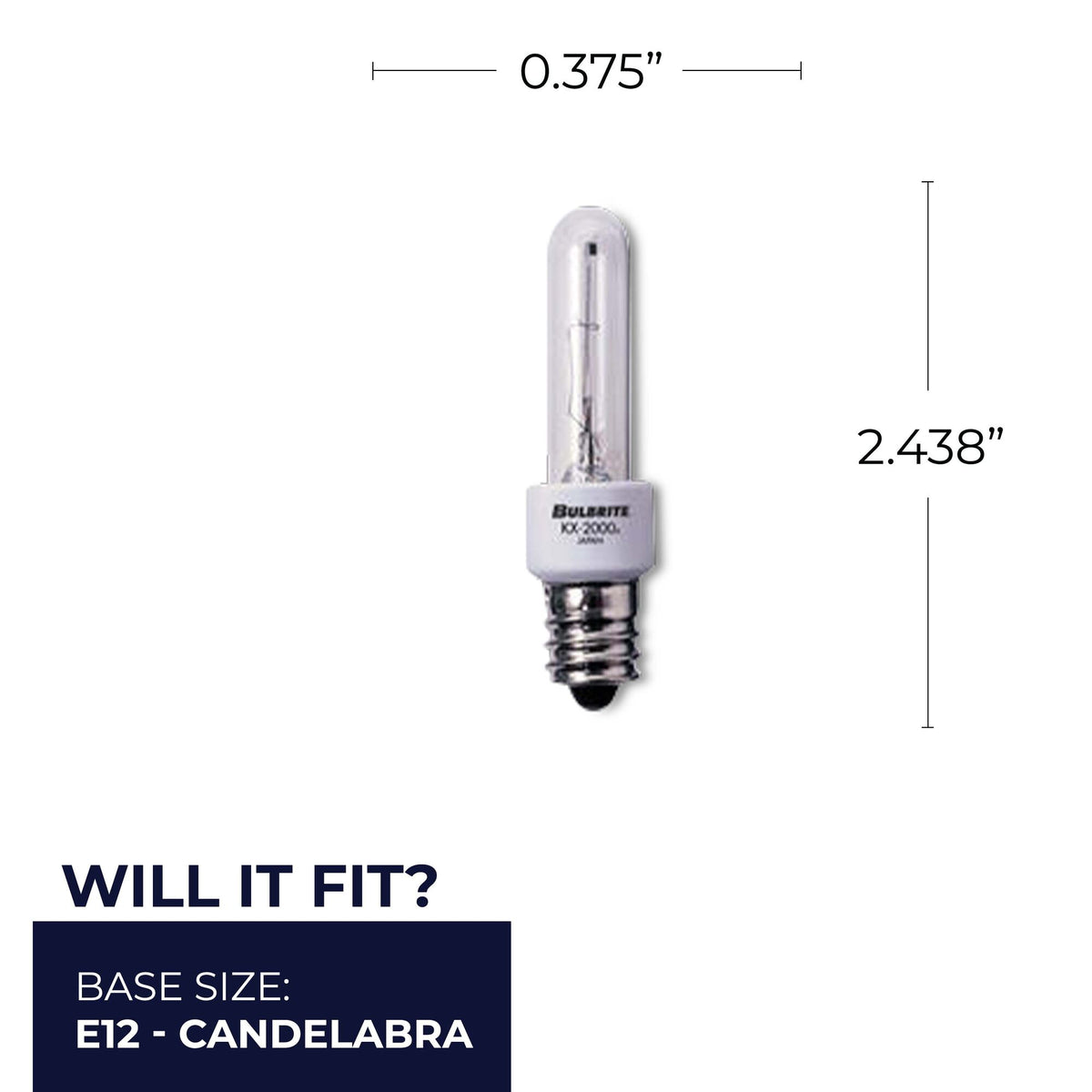 Bulbrite 473021 20W T3 Warm White Halogen Light Bulb