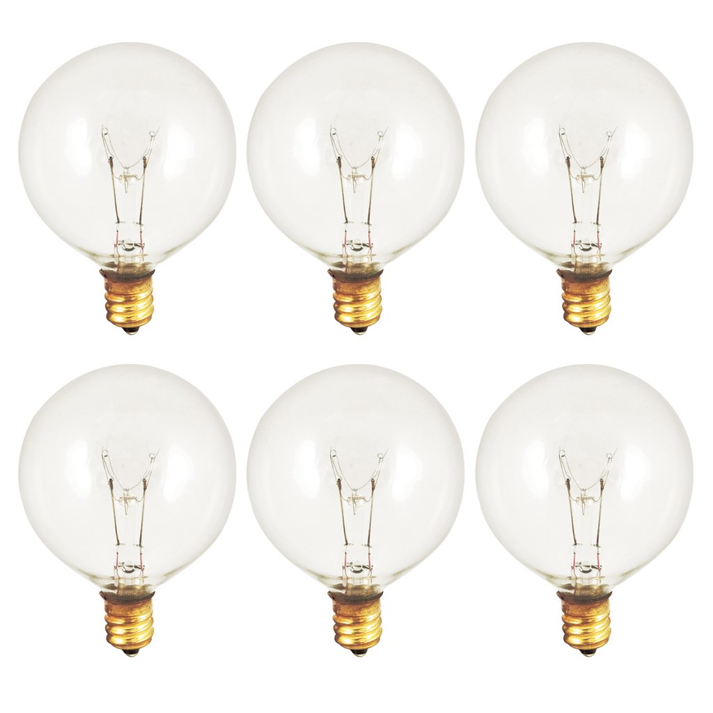 40 pack - Bulbrite 861217 (391125) 25W G16.5 Warm White Incandescent