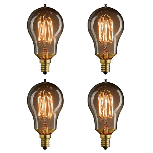 4 pack - Bulbrite 861154 (132515) 25W A15 Amber Incandescent
